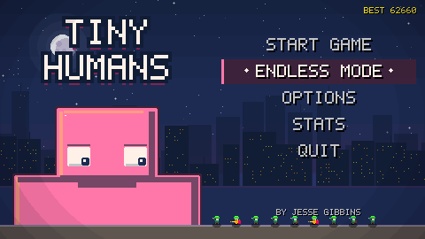 Title menu with Endless Mode unlocked